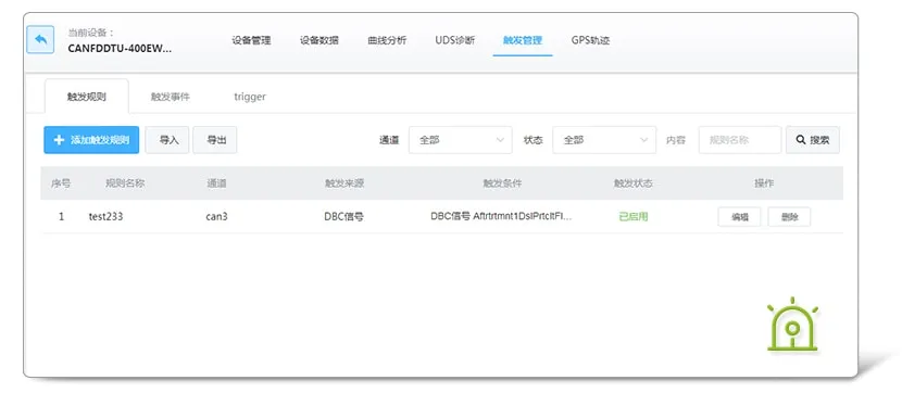 新能源汽车路试分析系统应用设计-规则触发